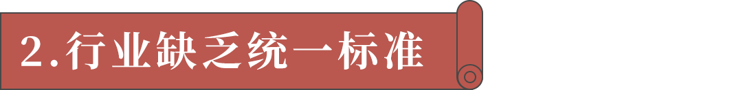 2.行業(yè)缺乏統(tǒng)一標(biāo)準(zhǔn)